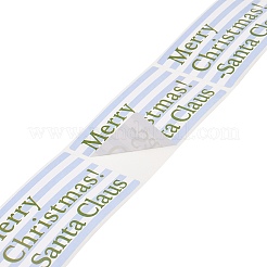 クリスマステーマ紙粘着ステッカー200枚  プレゼントデコレーション用  ライトスカイブルー  80x50x0.1mm&nbsp;DIY-M070-02F