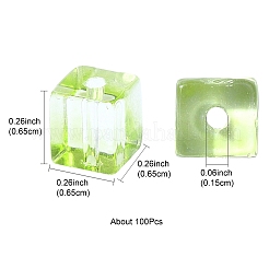 100 шт. прозрачные стеклянные бусины для выпечки&nbsp;DGLA-YW0001-35E