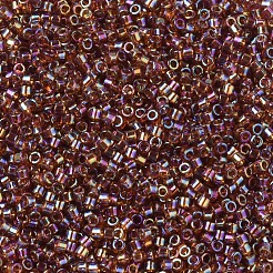 MIYUKIデリカビーズ  シリンダー  日本製シードビーズ  11/0  （db0170)トランスペアレントトパーズab  1.3x1.6mm  穴：0.8mm  約2000PCS /ボトル  10 G /ボトル&nbsp;SEED-JP0008-DB0170