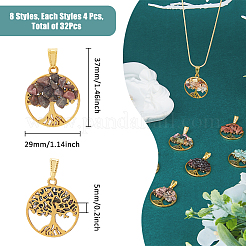 32 шт. 8 цвета подвески из сплава в тибетском стиле&nbsp;PALLOY-FH00018