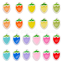 22 шт. 11-х цветные прозрачные эмалевые акриловые бусины TACR-TA0001-59