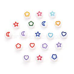 Белые непрозрачные акриловые бусины&nbsp;MACR-YW0001-19G