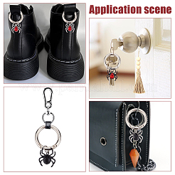 8 stücke 4 arten spinne legierung strass schuhe charme&nbsp;PALLOY-WR00002
