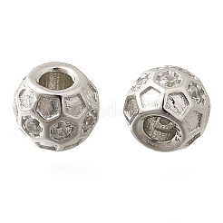 925 бусина из чистого серебра с микропаве и прозрачным фианитом STER-U006-12P