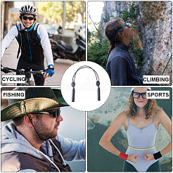 4шт 2 стиля силиконовый регулируемый ремешок для очков без хвоста AJEW-GF0007-53