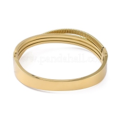Mehrschichtiger Scharnierarmreif aus 304 Edelstahl für Damen&nbsp;BJEW-M313-06G