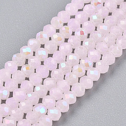 Стеклянные бусины с гальваническим покрытием  EGLA-A044-J1mm-L02