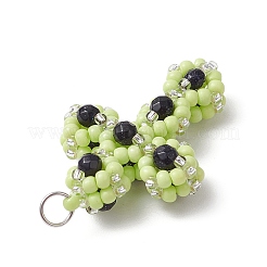 Подвески-кресты из стеклянного бисера PALLOY-MZ00642