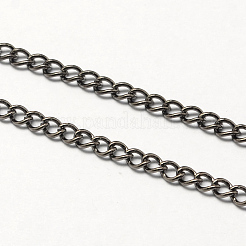 Création de collier de chaîne torsadée vintage en fer pour la conception de montres de poche&nbsp;LS-CH-R062-B