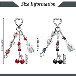 2 pz 2 colori decorazioni pendenti in resina di ciliegia&nbsp;KEYC-SZ0001-23