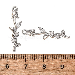 Латунные микропаве прозрачные подвески с фианитом&nbsp;KK-Z112-43P