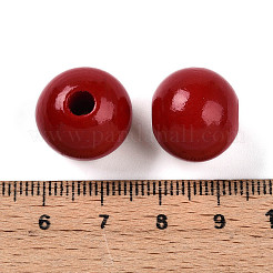 Расписные бусы из натурального дерева WOOD-A018-16mm-11