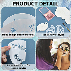 2 Satz 2 Stile menschliches Gesicht Haustier Zeichnung Malschablonen Vorlagen&nbsp;DIY-GF0012-77B