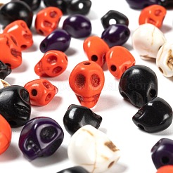 280шт 2 размера окрашенные синтетические бирюзовые бусины G-LS0002-19