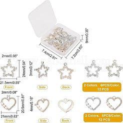 Подвески из сплава 24шт 4 стиля ALRI-FH0001-07