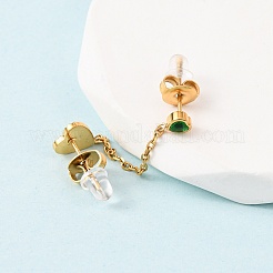 Комплекты из серег-гвоздиков и колец из нержавеющей стали 304 EJEW-K268-93G-01