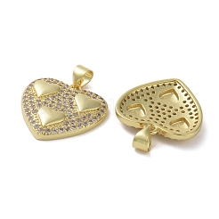 Латунные микропаве прозрачные подвески с фианитом KK-H466-08G-04