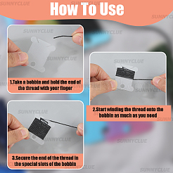 200 шт. ПВХ-пластиковые доски для намотки нитей&nbsp;TOOL-SC0001-83A