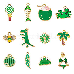 24шт 12 стиля подвески из сплава с эмалью ENAM-TA0009-07