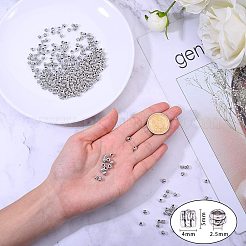 Gerillte Spacer-Perlen im tibetischen Legierungsstil&nbsp;PALLOY-PH0005-18