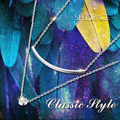 Многоярусные ожерелья из стерлингового серебра 925 пробы с родиевым покрытием JN656A