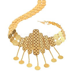 Цепочки для талии и живота из сплава с кристаллами и стразами в форме прямоугольника в виде монеты для женщин FS-WGD33E3-01