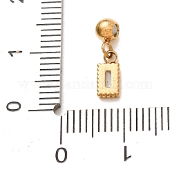Ciondoli in acciaio inossidabile 304 con pavé di zirconi cubici trasparenti.&nbsp;CU-CBAB6EC-14G-01