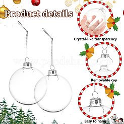 Стеклянные елочные шары подвесные украшения&nbsp;AJEW-WH0567-60