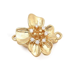 Латунные застежки из прозрачного кубического циркония с микропаве KK-C075-18G