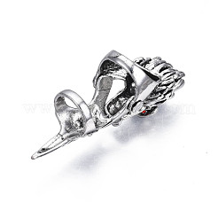 Кольцо на весь палец из сплава драконьей брони со стразами RJEW-T009-22AS