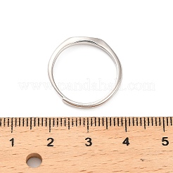 925 регулируемое кольцо из стерлингового серебра с родиевым покрытием&nbsp;RJEW-S397-01P-05