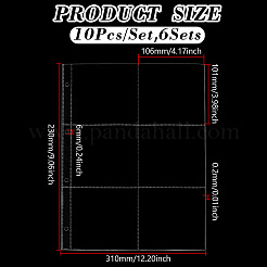 10 шт. внутренние страницы пластиковой папки для держателя карт&nbsp;DIY-WH0308-700A
