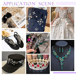 Ahademaker 144шт 9 цвета цветок пришить на стразах RB-GA0001-01B