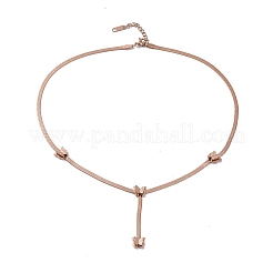 Ионное покрытие (ip) 304 нержавеющая сталь змея цепи ожерелья NJEW-G081-13RG