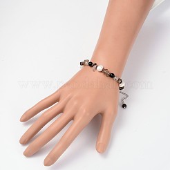 Bracciali di perline naturale pietra misti e perle&nbsp;BJEW-JB01982