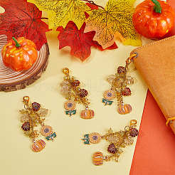 8 шт. подвесные украшения из сплава и акрила на День благодарения HJEW-SC0001-76D