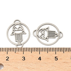 Lasergeschnittener Ring aus Edelstahl 201 mit Hamsa-Hand-Gliedern&nbsp;STAS-P428-09P