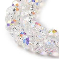 Прозрачные гальванические бусины с цветным покрытием ab&nbsp;EGLA-H104-06I