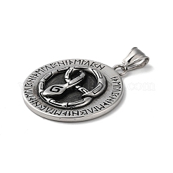 Руны викингов подвески из нержавеющей стали 304&nbsp;STAS-D014-10AS