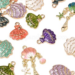 16шт 9 стиля подвески из сплава с эмалью&nbsp;ENAM-FP0002-66