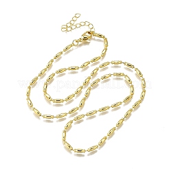 Ожерелья из латунных звеньев-колонн толщиной 2 мм&nbsp;NJEW-M108-02G