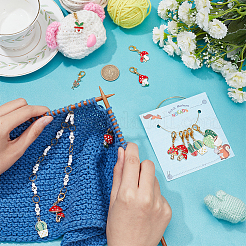 Наборы счетчиков цепочек для вязания рядов и маркеров для запирания петель&nbsp;HJEW-AB00517