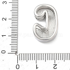 Латунные бусины с инициалами&nbsp;KK-B167-27P-01C