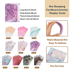 100 шт. Картонные карточки для демонстрации ювелирных изделий из картона с горячим тиснением CDIS-TA0001-17