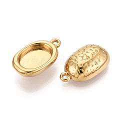 Оправы для подвесок из нержавеющей стали 304 в виде кабошонов STAS-N114-46B-G