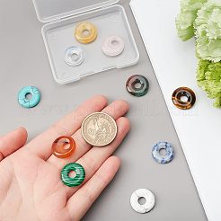 10шт 10 стиля подвески из натуральных и синтетических драгоценных камней G-NB0003-91