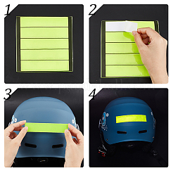 8 лист 2-х цветных водонепроницаемых ПВХ-пластиковых светоотражающих наклеек DIY-GA0004-04