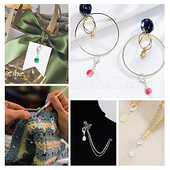 100шт хрустальные стеклянные бусины подвесные украшения HJEW-PH0001-54