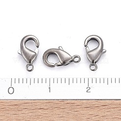 ガンメタ色真鍮カニカン  オウムトリガークラスプ  ニッケルフリー  10x5x3mm  穴：1mm&nbsp;X-KK-901-B-NF