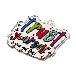 Прозрачные акриловые подвески с принтом&nbsp;LS-OACR-E043-10D